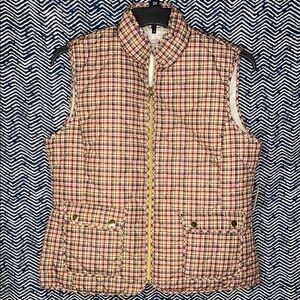 St. John's Bay Multicolor Plaid Vest
